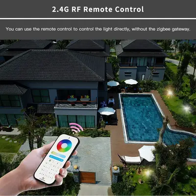 Gledopto Utomhus Led, 12W, IP65, RGB+CCT, Zigbee