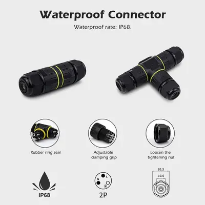 Gledopto T Shaped Connector, IP68