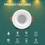 Gledopto Led Downlight PRO, RGB+CCT, 12W, IP54, Zigbee