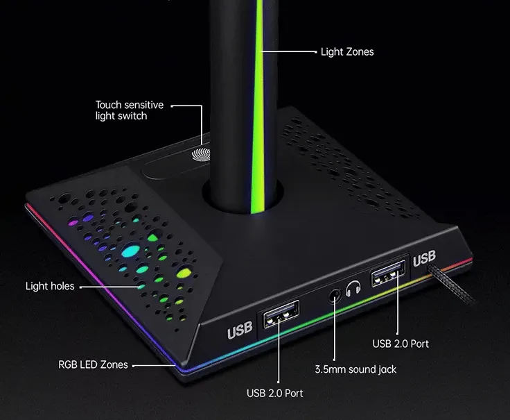 RGB Hörlursställ