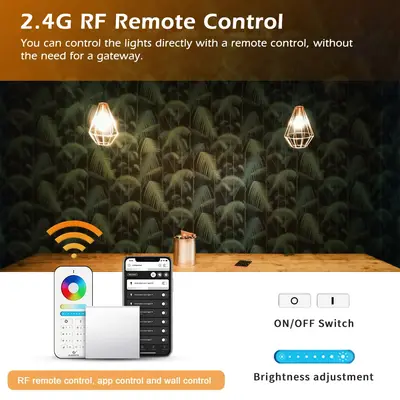 Gledopto Inbyggnadsrelä med dimmerfunktion, Zigbee
