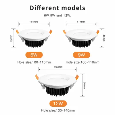 Gledopto Led Downlight PRO, RGB+CCT, 9W, Zigbee