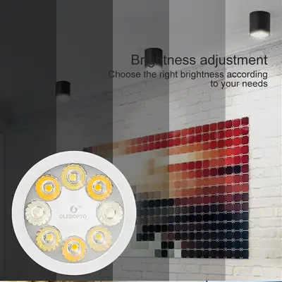 Gledopto Led PRO Spotlight, MR16/GU3.5, RGB+CCT, Zigbee