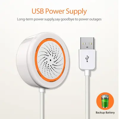 NEO Siren med temperatur & fuktmätare, ZigBee
