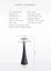 Slimmad portabel bordslampa - Svart