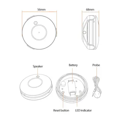 Neo - Vattensensor med alarmsignal, Zigbee