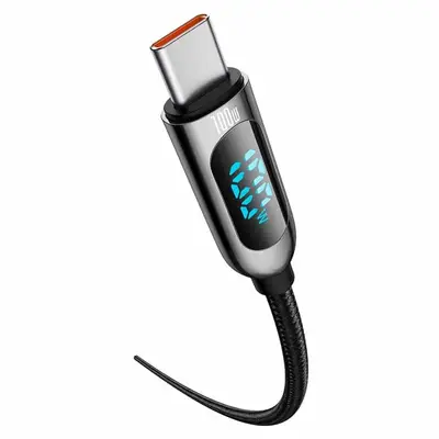 Baseus Display Snabbladdare USB-C till USB-C, 100w, 2m - Svart