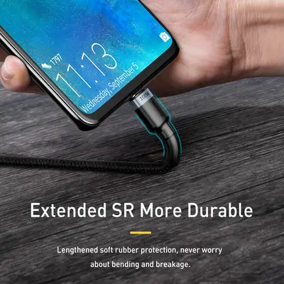 Baseus Cafule PD2.0 USB-C till USB-C, 100w, 20v, 5a, 2m - Grå/Svart