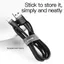 Baseus Cafule USB-A till Lightning Kabel, 2.4A, 1m - Svart/Grå