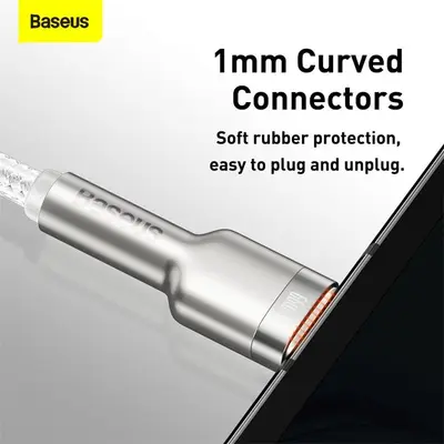 Baseus Cafule USB-A till USB-C Kabel 66W, 1m - Vit
