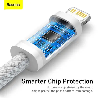 Baseus Dynamic Snabbladdare USB-C till Lightning kabel, 20w, 2m - Vit