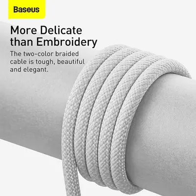 Baseus Dynamic Snabbladdare USB-A till Lightning, 2.4A, 2m - Vit