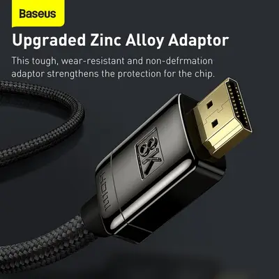 Baseus HDMI till HDMI Premium kabel, 2.1, 8K 60Hz, 2m - Svart