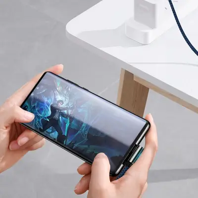 Baseus Legend Vinklad Snabbladdare USB-C till USB-C, 100w, 2m - Blå