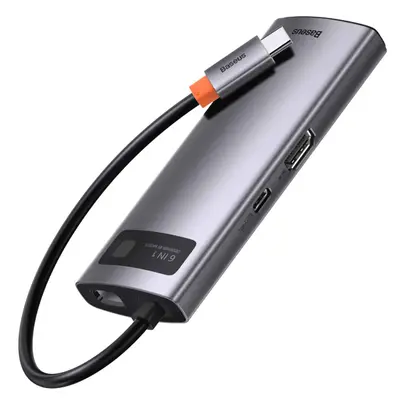 Baseus Metal Gleam 6-i-1 USB-C Hubb till dator
