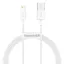 Baseus Superior Snabbladdare USB-A till Lightning Kabel, 2.4A, 1m - Vit