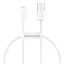 Baseus Superior Snabbladdare USB-A till Lightning Kabel, 2.4A, 2m - Vit