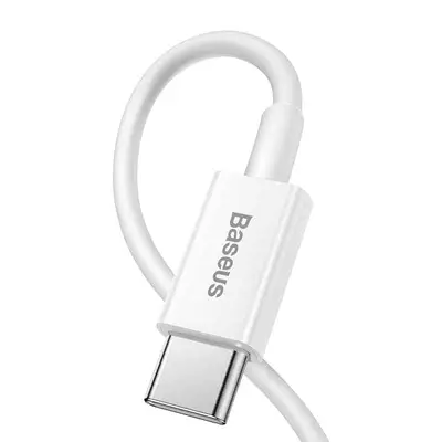 Baseus Superior Snabbladdare USB-C till Lightning Kabel 20W, 2m - Vit