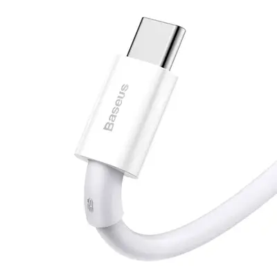 Baseus Superior Snabbladdare USB-A till USB-C Kabel 66W 1m - Vit