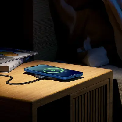 Baseus Trådlös Laddare med display, 15w - Svart
