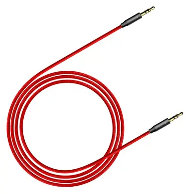 Baseus Yiven Aux kabel 3.5mm, 1.5m - Röd/Svart