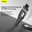 Baseus Zinc Magnetisk Snabbladdare USB-C till Lightning Kabel 20W, 1m - Svart