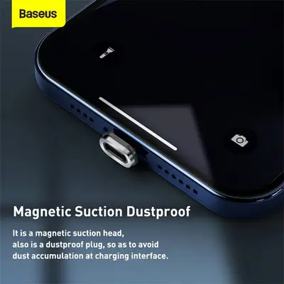 Baseus Zinc Magnetisk Snabbladdare USB-C till Lightning Kabel 20W, 1m - Svart