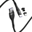 Baseus Zinc Magnetisk 3-i-1 Kabel, 5A, 1m Lightning, Micro, USB-C - Svart/Grå