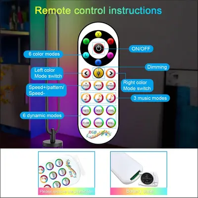 Golvlampa RGB Led, Wifi, Bluetooth