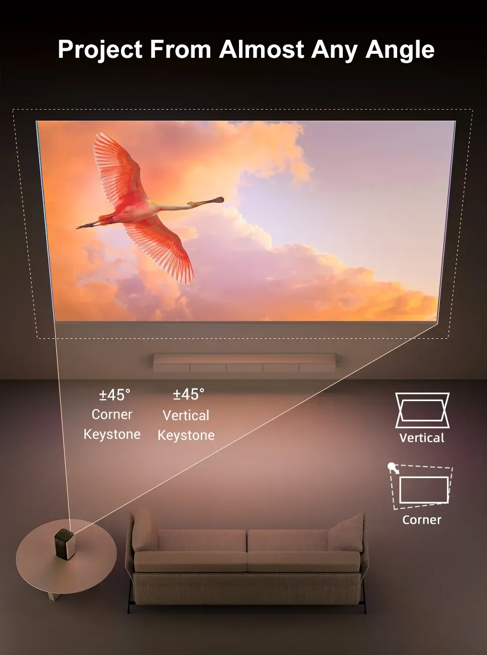 Byintek projektor keystone