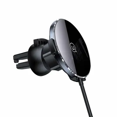 Usams Ultra-Slim Magnetiskt Billaddare 15W - Svart