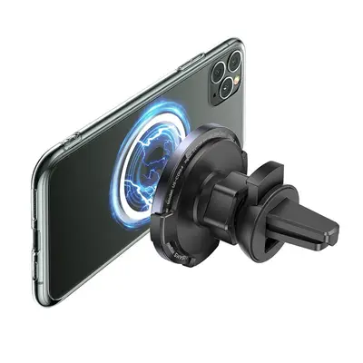 Usams Ultra-Slim Magnetiskt Billaddare 15W - Svart
