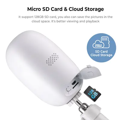 VeeZoom Övervakningskamera med Solcell, Wifi, 3 MP Utomhus