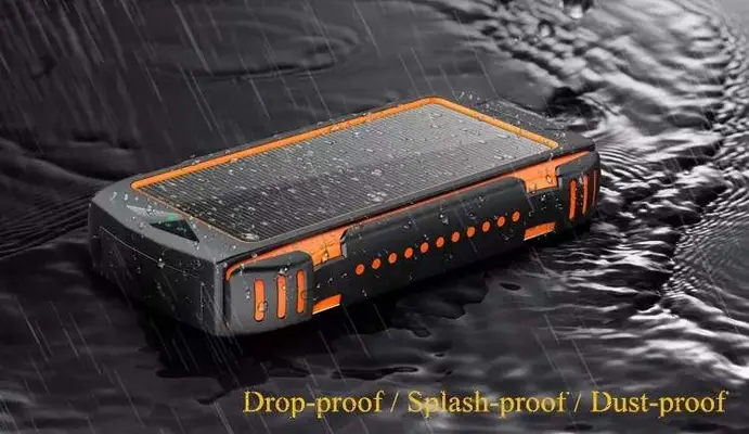 Powerbank med Solcellsladdning 30000 mAh - Grön
