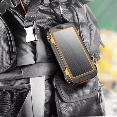 Powerbank med Solcellsladdning 30000 mAh - Grön