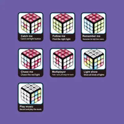 Rubiks kub spel med led-lampor