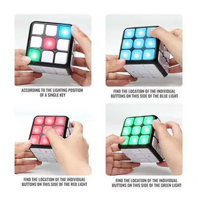 Rubiks kub spel med led-lampor