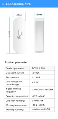 Temperatur och luftfuktighetssensor med ZigBee, RSH