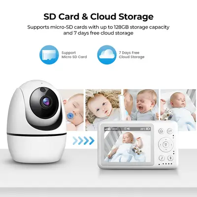 VeeZoom Babymonitor med kamera