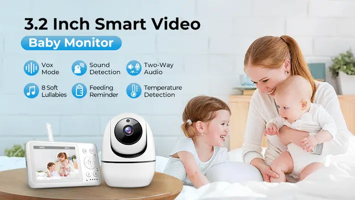 VeeZoom Babymonitor med kamera