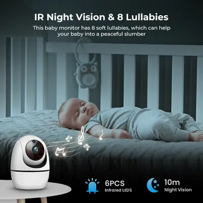 VeeZoom Babymonitor med kamera