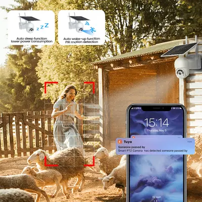 VeeZoom Trådlös PTZ-kamera med 4g och solcell