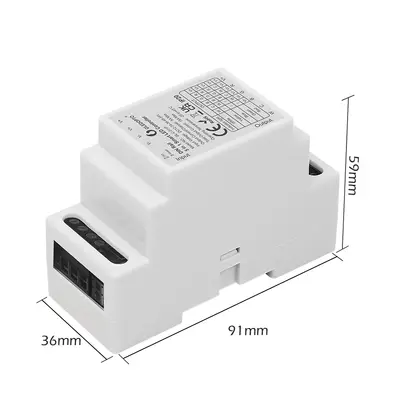 Gledopto DIN-rail 5-in-1 Led-strip Controller Storlek