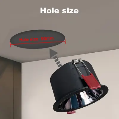 Gledopto Led Downlight Pro Black 12 W Hålstorlek