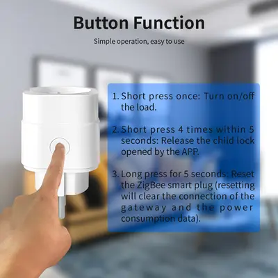 Gledopto Smart plug med energimätare barnlås