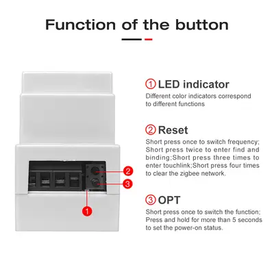 Gledopto DIN-rail 5-in-1 Led-strip Controller Knappfunktion