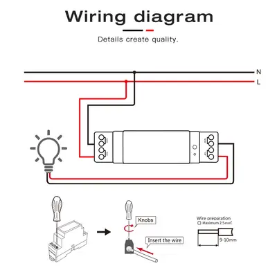 Gledopto DIN-rail 16A Circuit Breaker With Power Meter, Zigbee