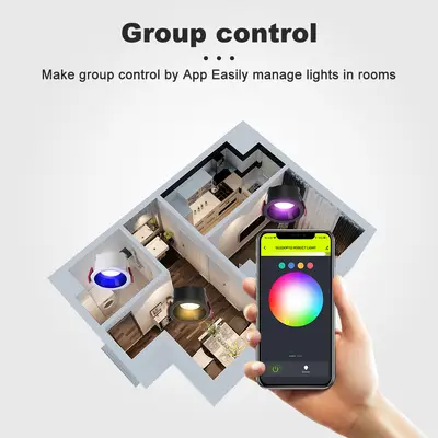 Gledopto Led Downlight Pro Black 12 W Gruppkontroll