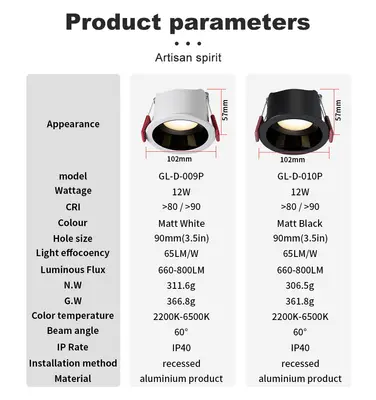 Gledopto Led Downlight Pro 12 W
