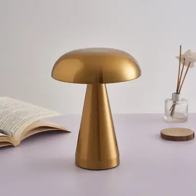 Bordslampa mushroom gold